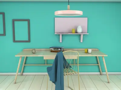 Modern Desk 3D Model 3D model