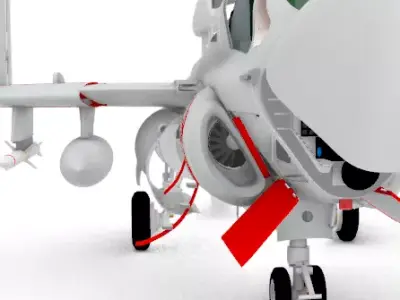 EA-6B Prowler Electronic Warfare Aircraft jet 3D print model