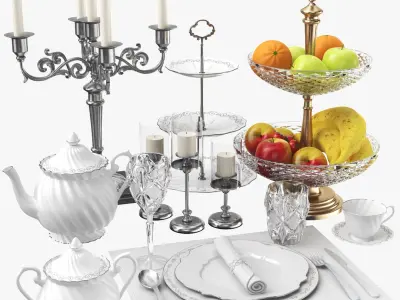 Large Tableware Collection 3D model