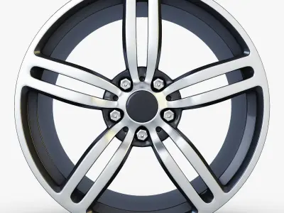 Style 167 wheel ferric gray Mid Poly Low-poly 3D model