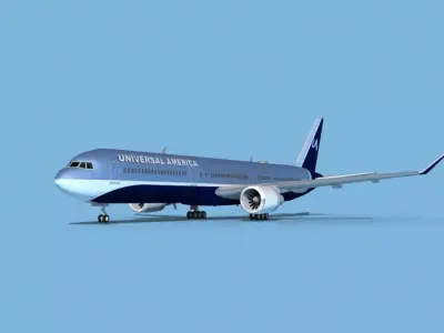 Boeing 767-400 Universal Charters 3D model