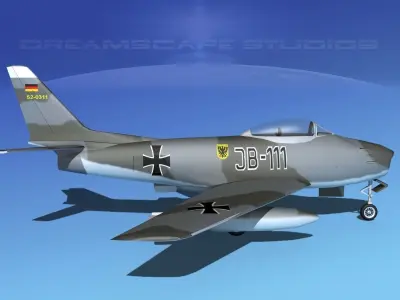 North American F-86 Sabre Jet Germany 3D model