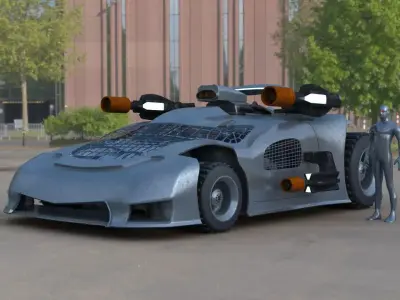 Futuristic Battle Car 3D model