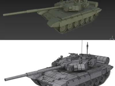 Soviet Union Tank T 84 3D model