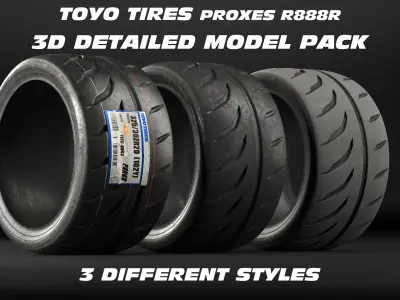 TOYO PROXES R888R  Low-poly 3D model