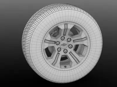 Chevrolet Silverado LT Z71 wheel 2017 3D model