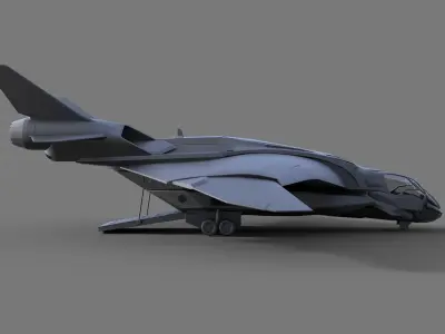 The Quinjet - Game Mesh Low-poly 3D model