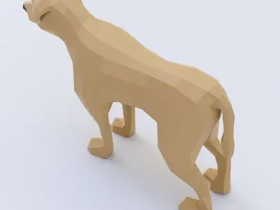 Street dog 3d model  Low-poly 3D model