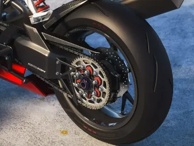 centerlock sportbike rear wheel 3D model