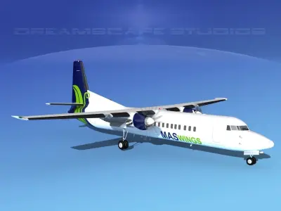 Fokker F-60 MAS Wings 3D model