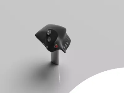 Throttle grip for fighter jet 3D model