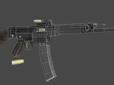 STG44 - Retopologized WW2 Scan Low-poly 3D model