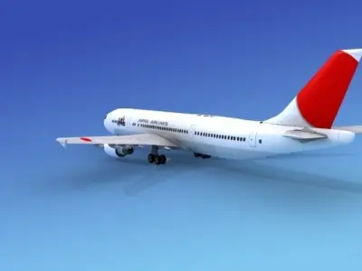 Airbus A300 Japan Air Lines 3D model