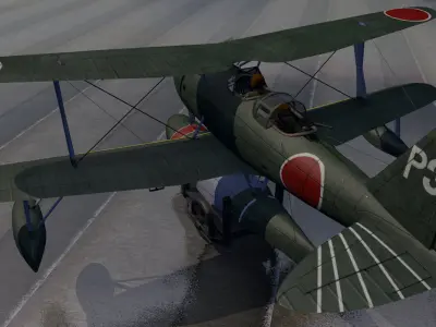 Mitsubishi F1M2 Zerokan - aka Pete 3D model