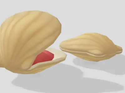 Shell Pearl - Hand Painted Free 3D model