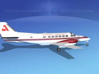 Beechcraft B99 Allegheny Commuter 2 3D model