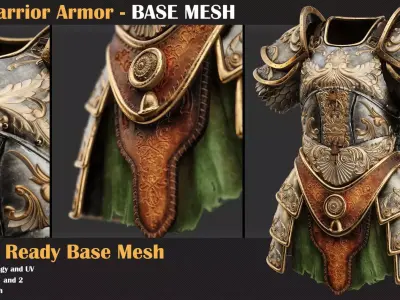 20 Warrior Armor BASE MESH - VOL 14 3D model