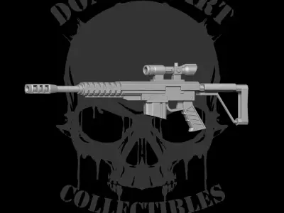 Scifi Sniper 3D Printable Files for Action Figures 3D print model
