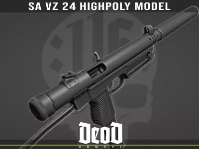 SA VZ 24 SMG Highpoly model  3D model