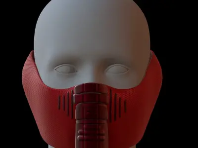 Gas mask helmet 3d model scifi Low-poly  Low-poly 3D model 570