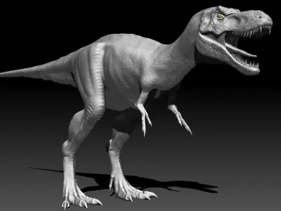Dinosaur Juvenile Tyrannosaurus Rex Sculpt Project 3D model