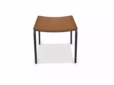 Old Stool Low-poly PBR  Free low-poly 3D model