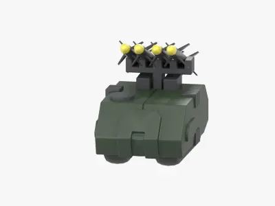 Army Tank 3D Illustration 3D model