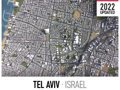 Tel Aviv Low-poly 3D model