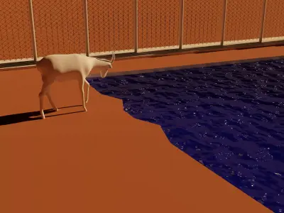 Antelpoe deer Low-poly 3D model