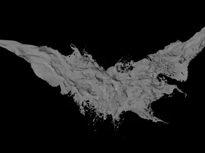 Water Splash Animated 3D model 3D model