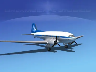 Douglas DC-3 Baltimore Clipper 3D model