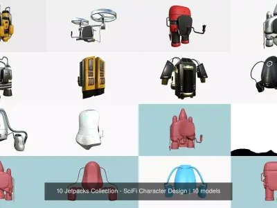 10 Jetpacks AJ Collection - SciFi Character Design 