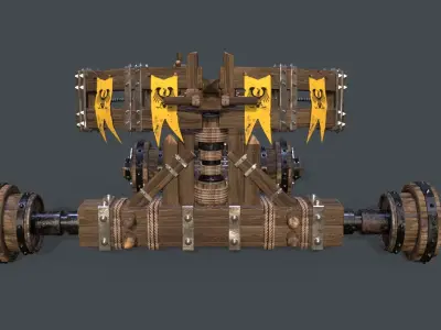 Medieval Ballista Low-poly 3D model