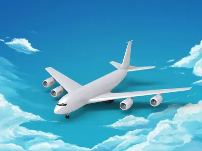 Boeing KC-135 Stratotanker 3D print model