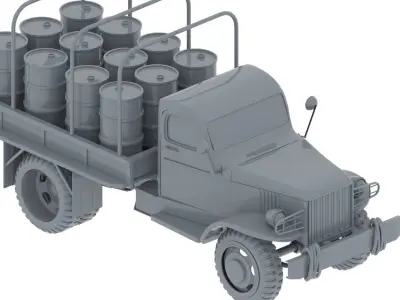 army truck Low-poly 3D model