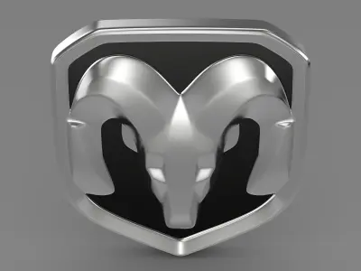 Dodge RAM logo 3D model