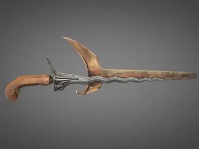 Kris Dagger Free low-poly 3D model