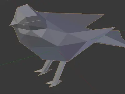 Bird Blue Tit - low poly Free 3D print model