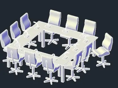 Table of conference 3D model
