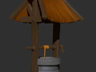 Old Well Low-poly 3D model