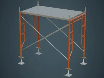 Scaffold 2A Low-poly 3D model