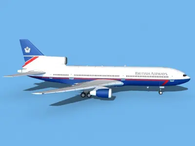 Lockheed L-1011 British Airways 1 3D model