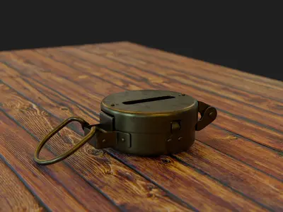 Old Lensatic Compass 3D model