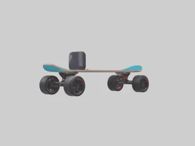 Electric Skateboard M 1 Low-poly 3D model