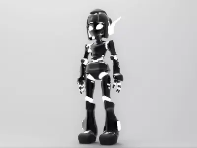 Android Girl Low-poly 3D model purchase