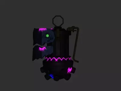 Grenade game game ready PBR Low-poly 3D model