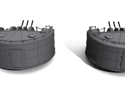 25mm MG towers 3D print model