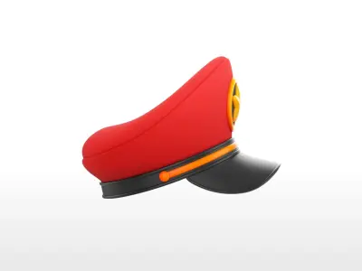 Hat033 Star Officer Hat 3D model