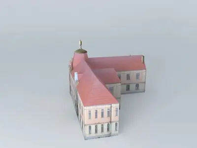 District Court Building Free 3D model