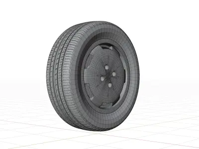 Audi 80 B3 1986 Wheel 3D model